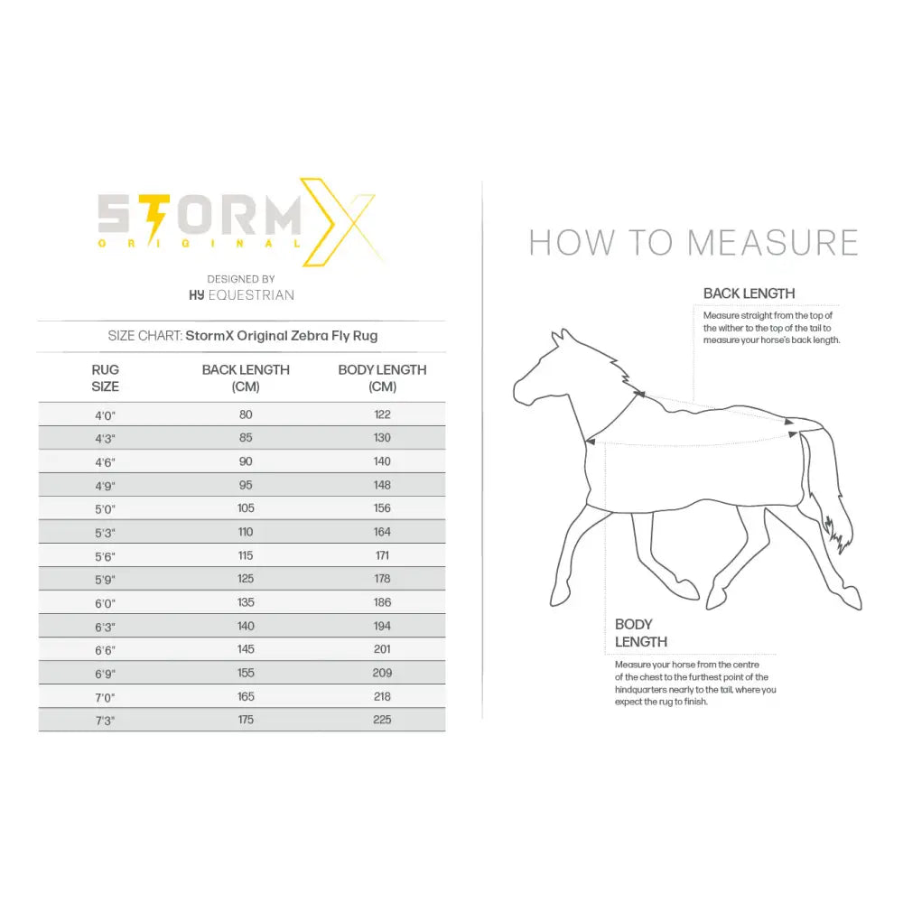 Stormx original zebra print fly rug with striking black and white zebra pattern designed by hy equestrian