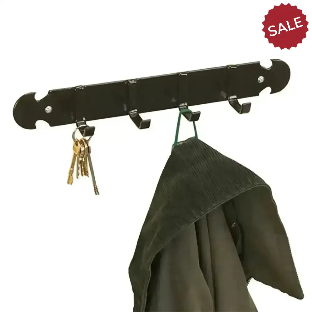 Stubbs Coat & Key Rack S284 Black Bridle Hooks