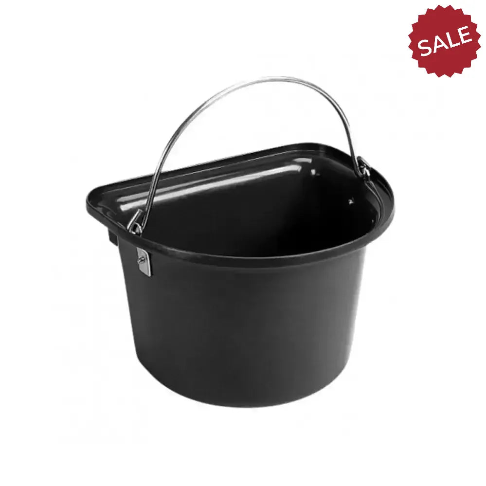 STUBBS Flat Sided Bucket (S5B) Black Buckets & Bowls