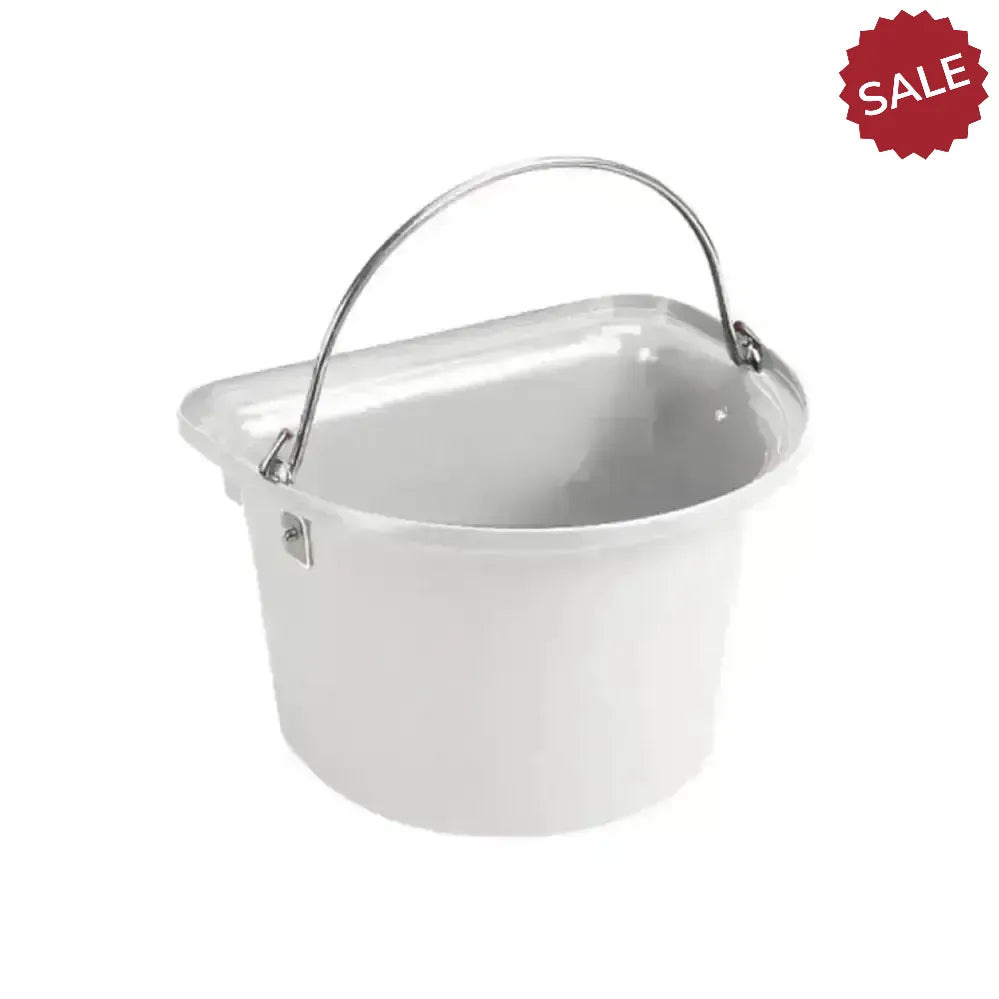 STUBBS Flat Sided Bucket (S5B) White Buckets & Bowls