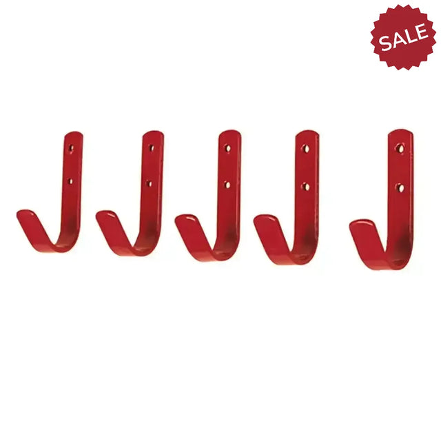 Stubbs General Purpose Stable Hooks Set of 5 S28AB Red Stable Hooks