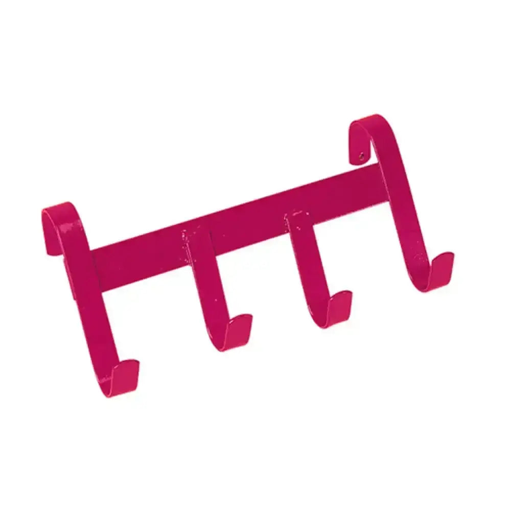 Bright fuchsia metal over-the-door four hook model stubbs handy hanger s94 for easy hanging and organization