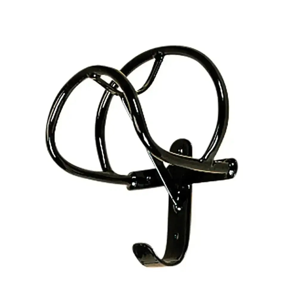 Black metal stubbs harness collar rack s21a with sleek curved design and glossy black stubbyfine coated finish