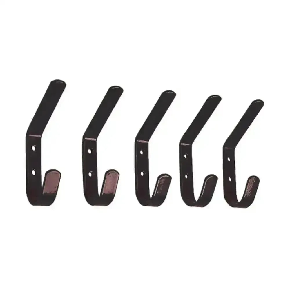 STUBBS Hat & Coat Hook Bag of 5 (S95) Black Racks & Storage