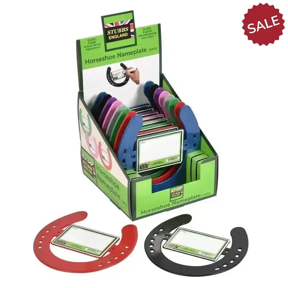 Stubbs Horseshoes With Name Plates 10 Pack Assorted Stable Nameplates