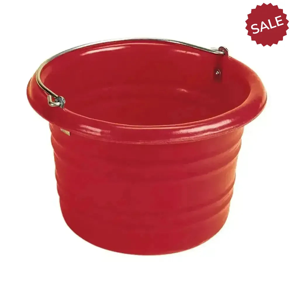 STUBBS Jumbo Feed/Water Bucket (S43) Red Buckets & Bowls