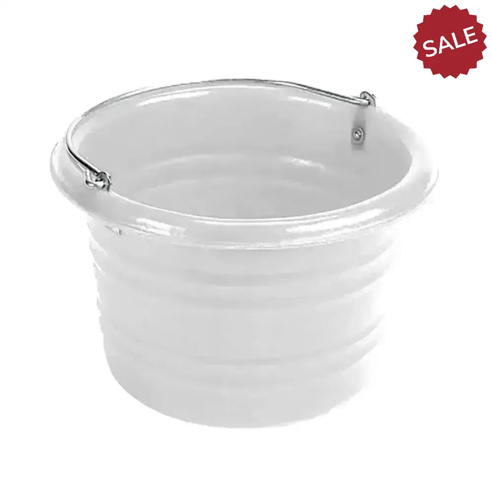 STUBBS Jumbo Feed/Water Bucket (S43) White Buckets & Bowls