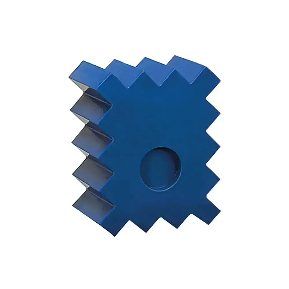 Blue metallic stubbs jump pole block with unique edge design and multiple pole location for horse training