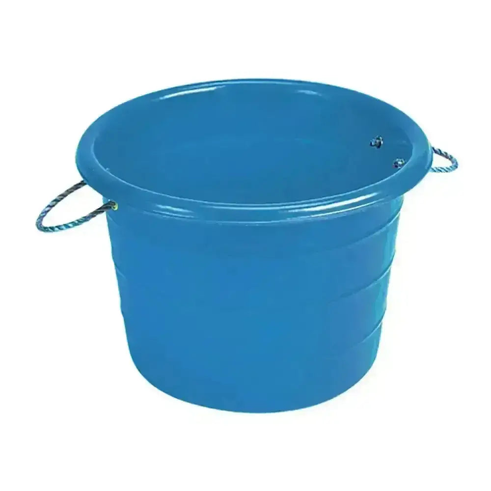 Blue stubbs large manure bucket with stout rope handles and reinforced eyes for easy carrying and durability