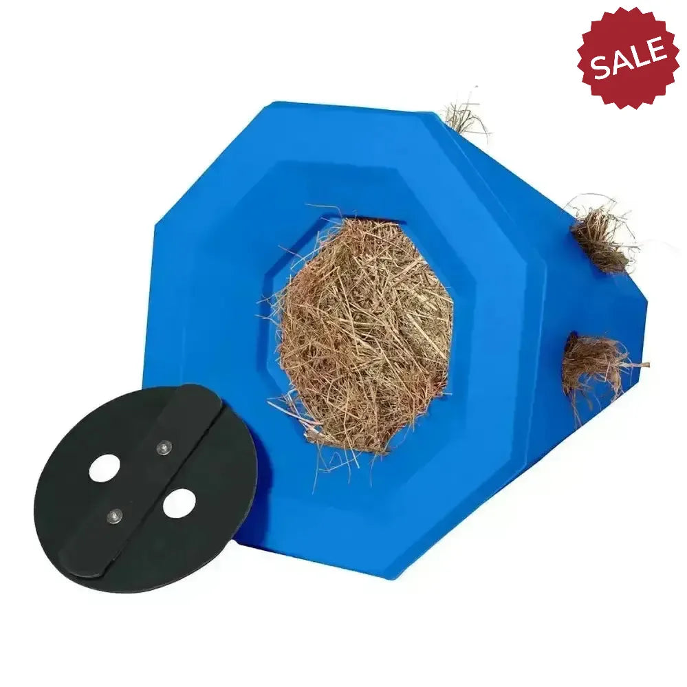 Stubbs Lidded Hay Roller Horse S4280 Horse Blue Field Hay Feeders