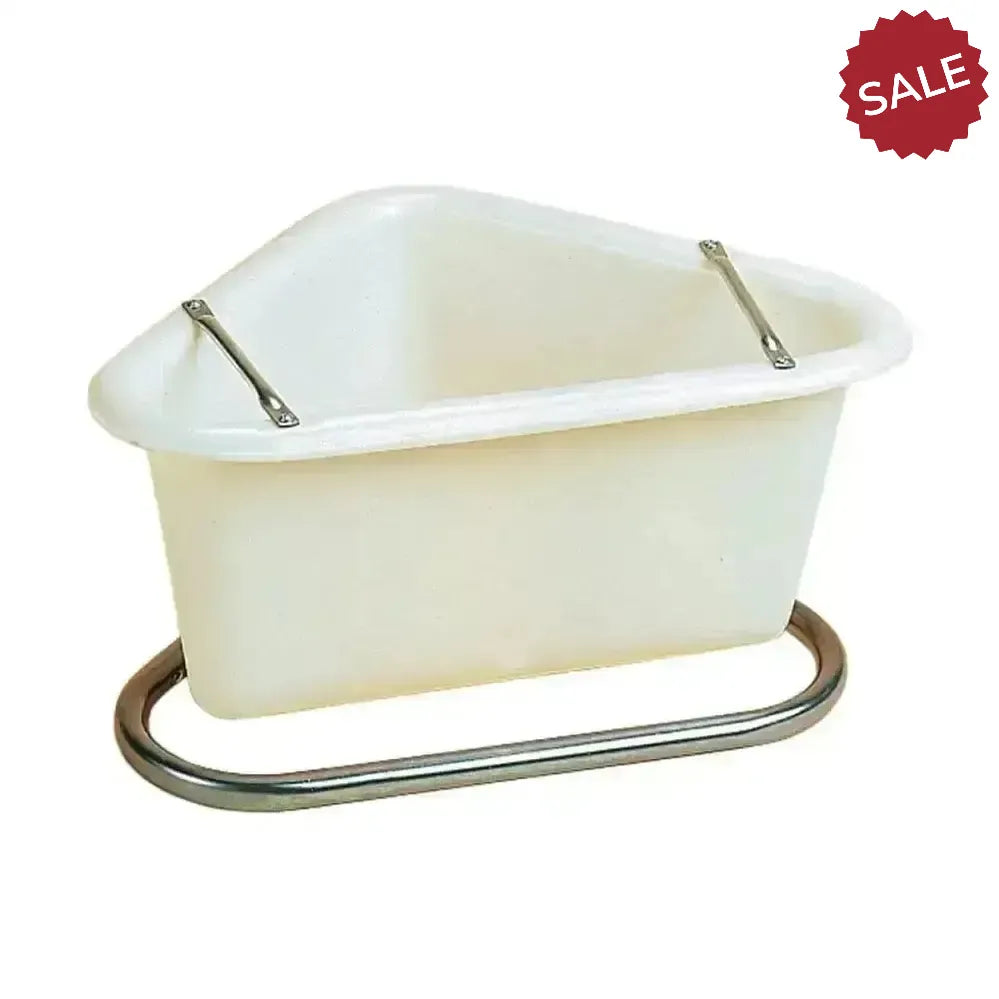 STUBBS Plastic Corner Manger (S2P) White Feed Mangers
