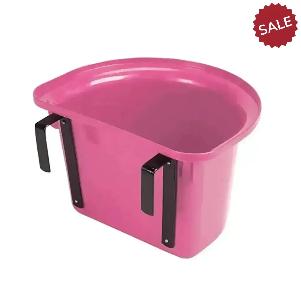 Stubbs Plastic Portable Manger Hanging Bucket Red Feed Mangers