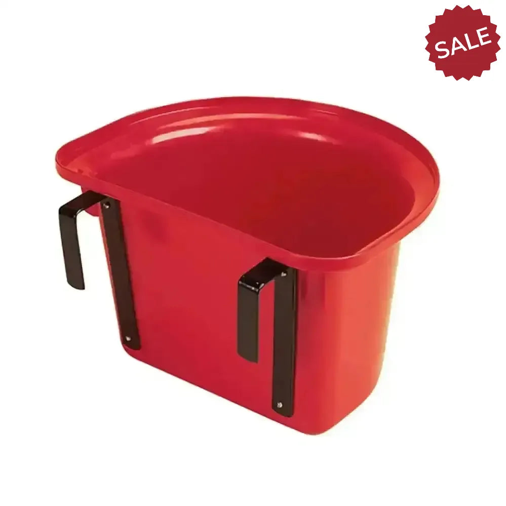 Stubbs Plastic Portable Manger Hanging Bucket Red Feed Mangers