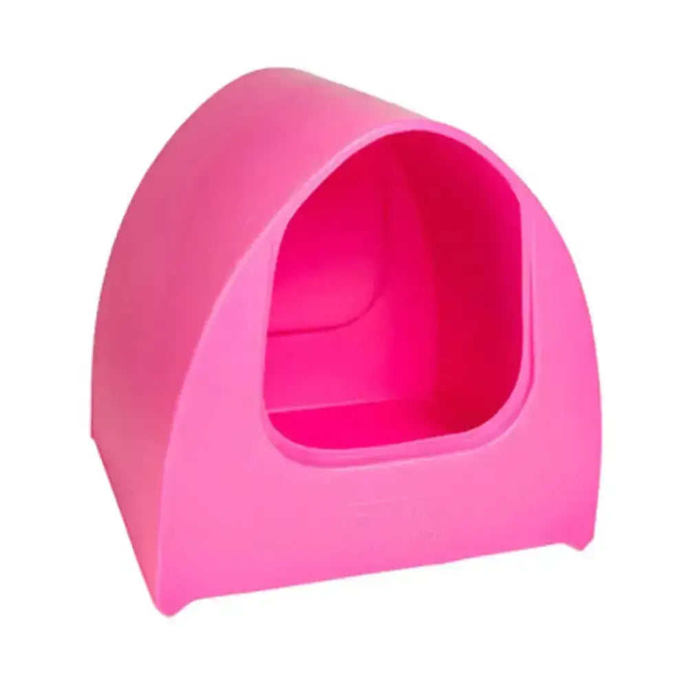 Pink silicone stubbs poultry palace pet bed with rounded dome shape and arched entrance for animal husbandry use