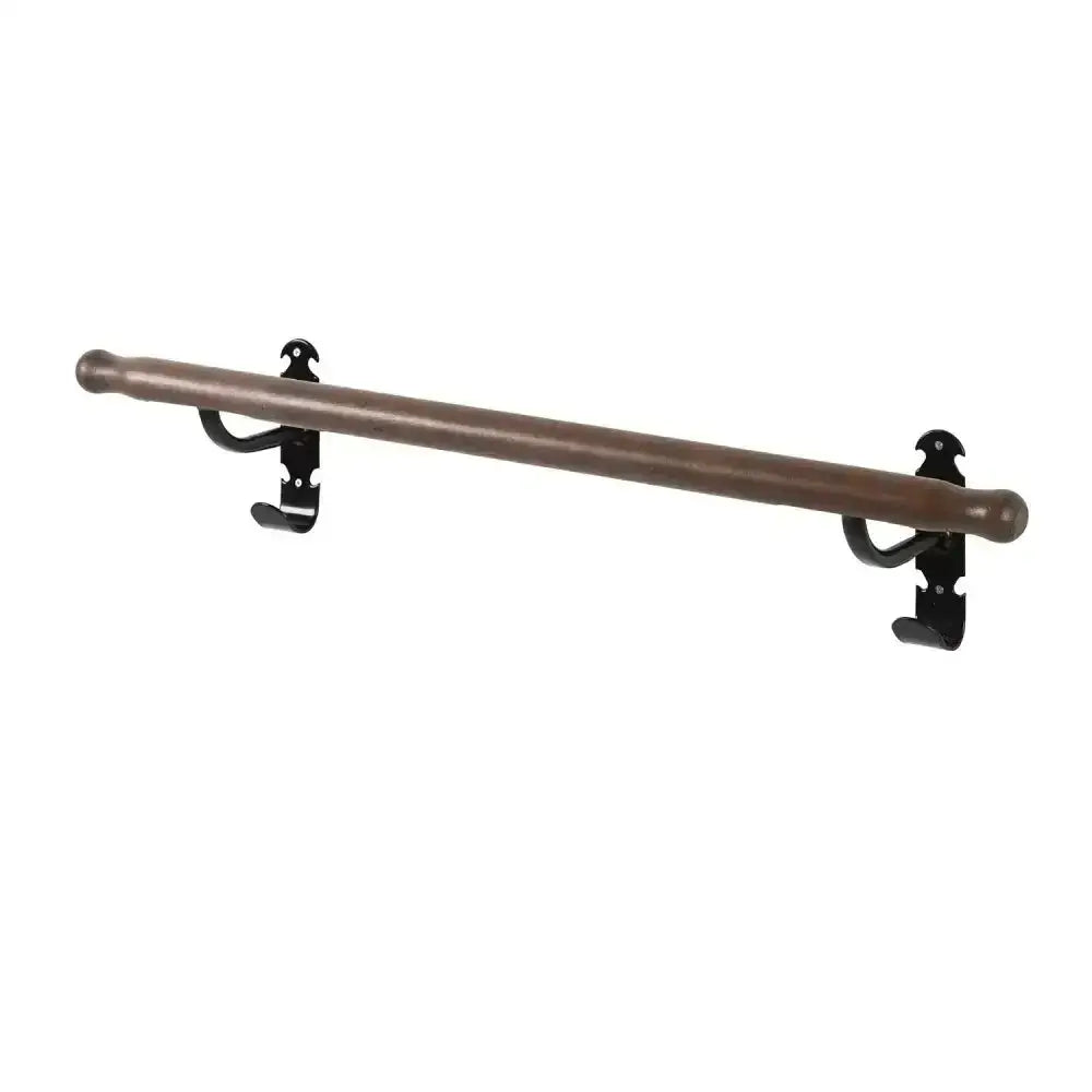 Bronze finished metal towel rack with black brackets from stubbs retro rug rail s8877 perfect for retro rug rail setups