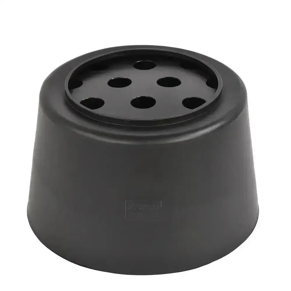 Black plastic foot pedal with six circular holes on top for stubbs slo-grazer circular ground feeder great boredom breaker