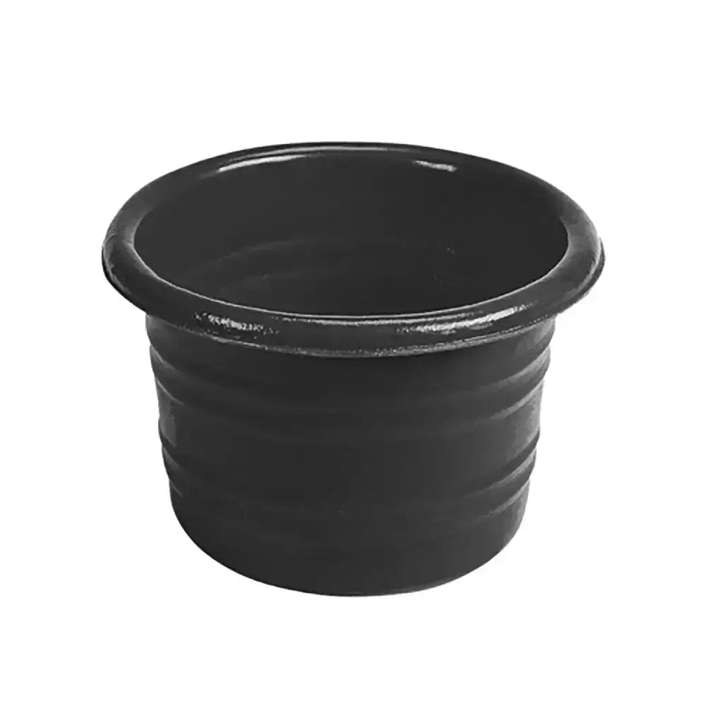 Black ribbed plastic stubbs stable water tub 25lt with glossy finish effective drinking tub for stables