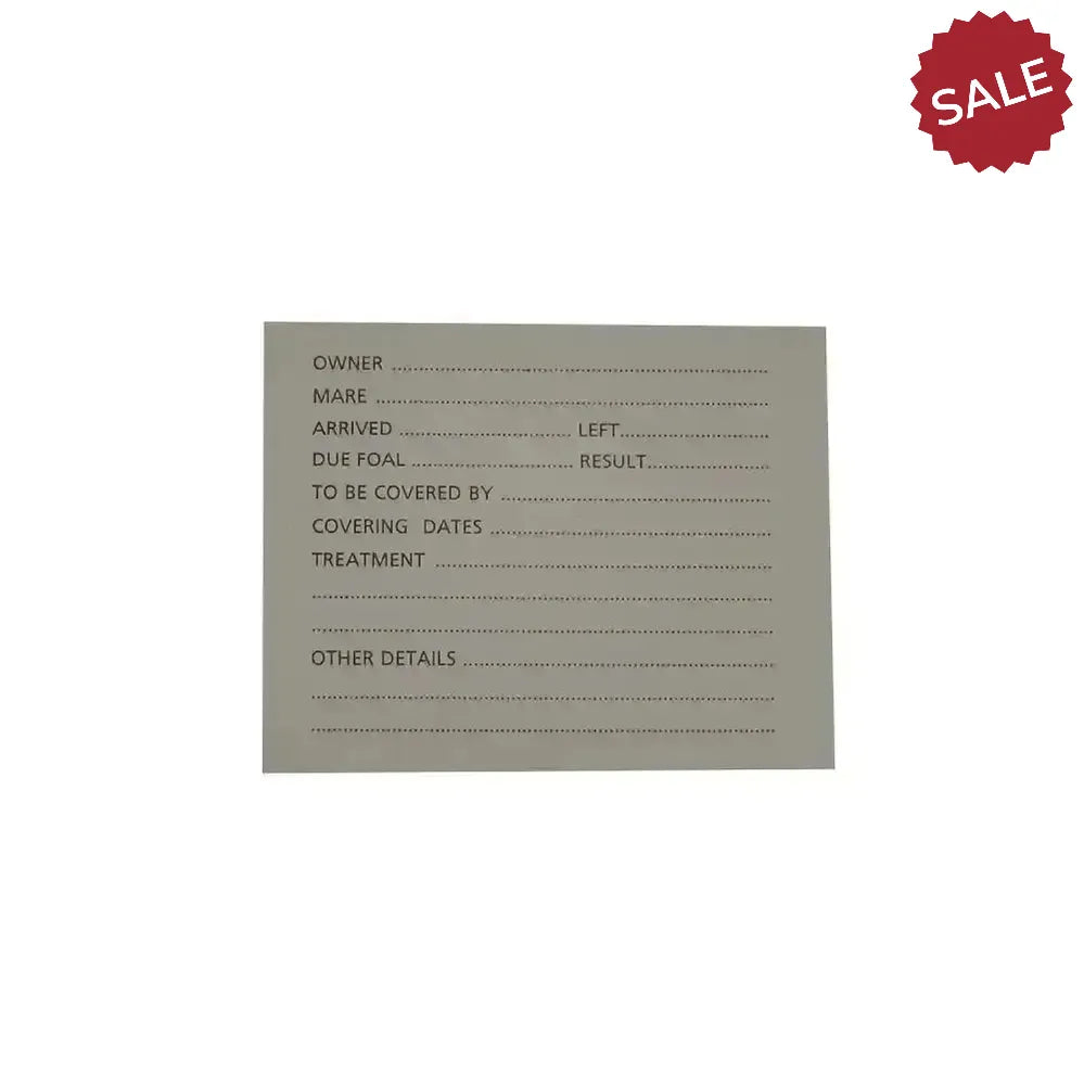 Stubbs Stud Card Holder Spare Card Large S26A Large Stable Accessories