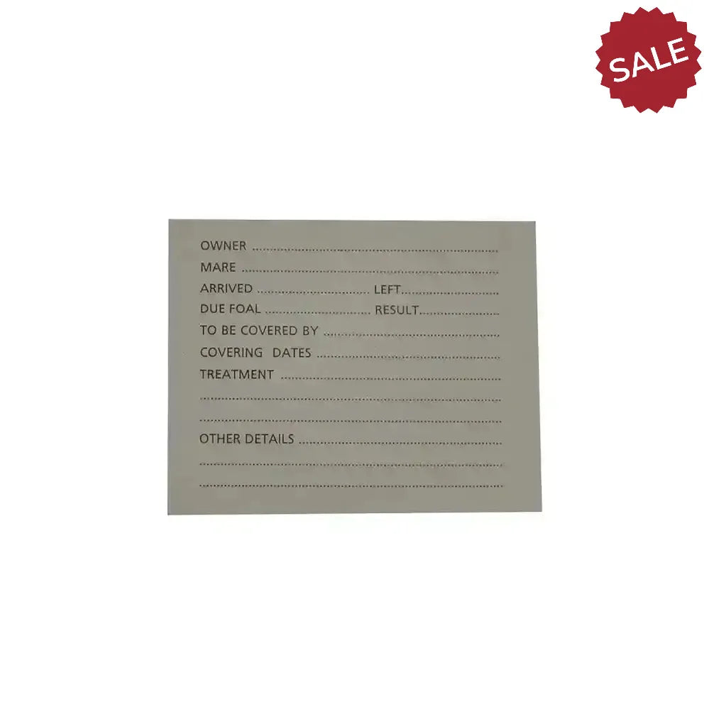 Stubbs Stud Card Holder Spare Card Small S27A Small Stable Accessories