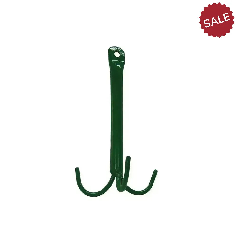 Stubbs Tack Hook Three Prong S24A Green Bridle Hooks