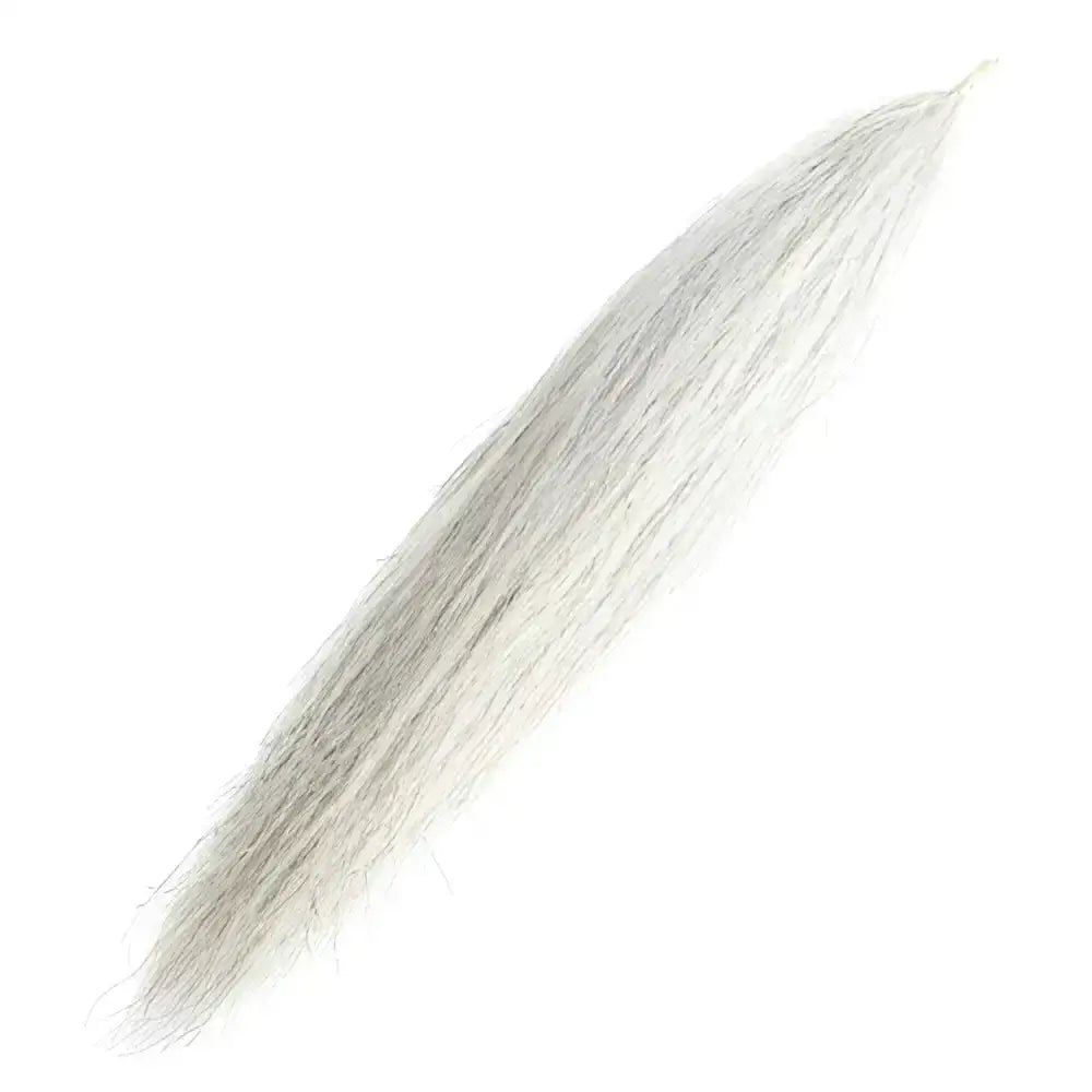 A delicate silvery white feather detail from the supreme products double 76cm natural hair false tail accessory