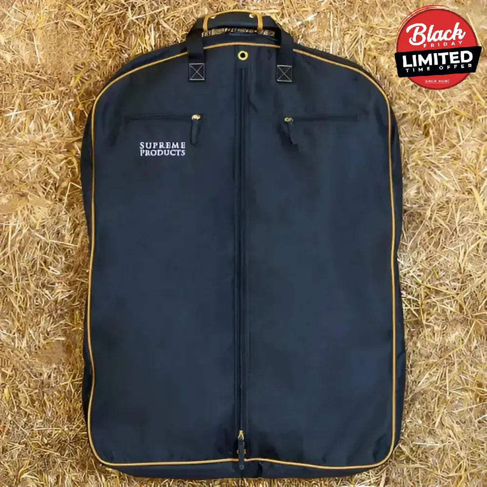 Supreme Products Pro Groom Garment Bag Black/Gold One Size Kit Bags