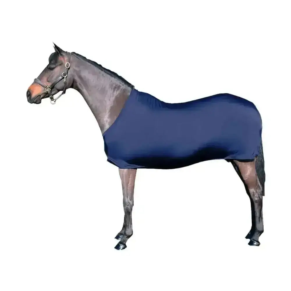 Navy blue supreme products rug wrap horse blanket designed for durable warmth and protection on horses