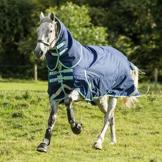 Swish 200G Detachable Neck Turnout Rug - Navy 4'3 Turnout Rugs