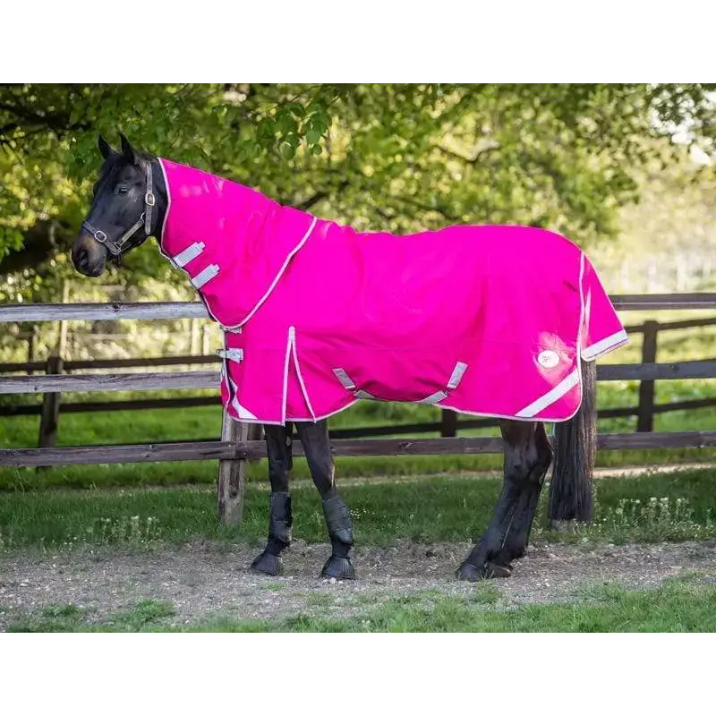 Swish 200g Detachable Neck Turnout Rug - Pink 4’3 Turnout Rugs