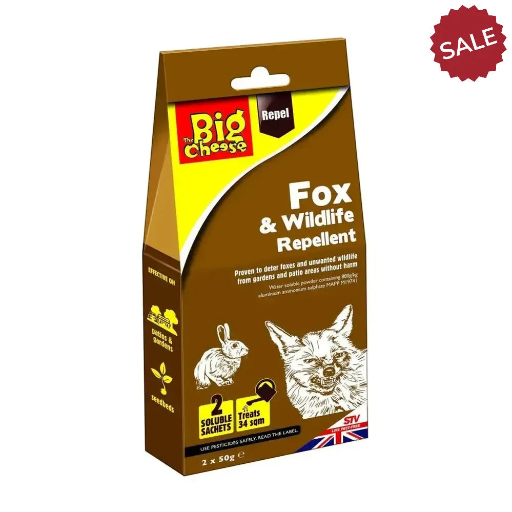 The Big Cheese Fox & Wildlife Repellent 2 X 50g Sachet Pest Control
