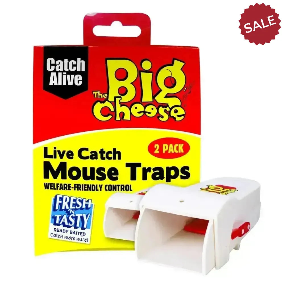 The Big Cheese Fresh N Tasty Live Catch Mouse Trap TWIN Pack Pest Control