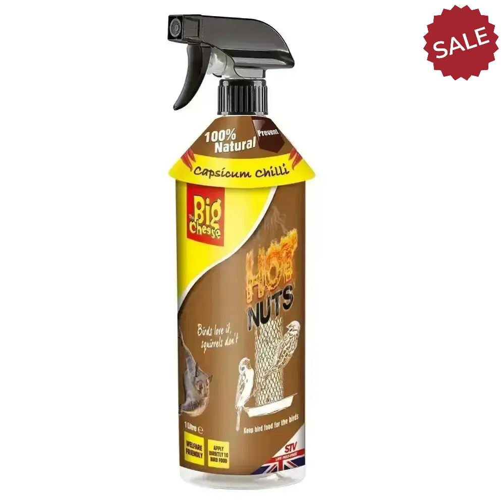The Big Cheese Hot Nuts 1 Litre TRIGGER SPRAY Squirrel Deterrent