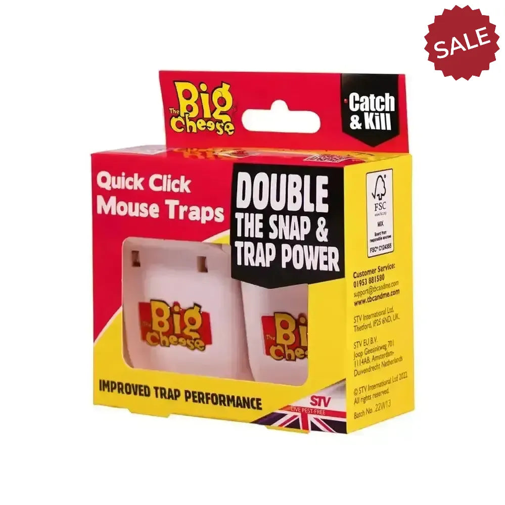 The Big Cheese Quick Click Mouse Trap 2 Pack Pest Control