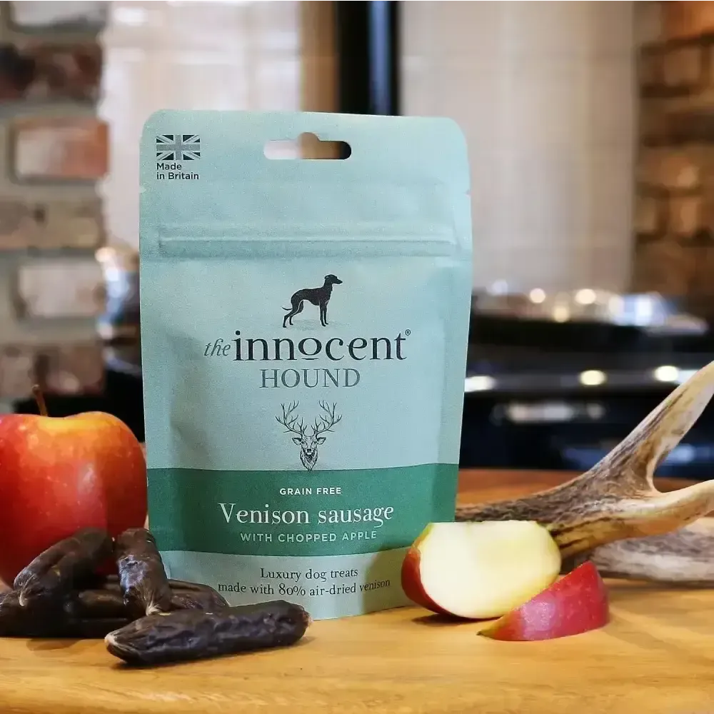 The Innocent Hound Venison Sausage With Chopped Apple Treats 7 Treat Pack Dog Treats