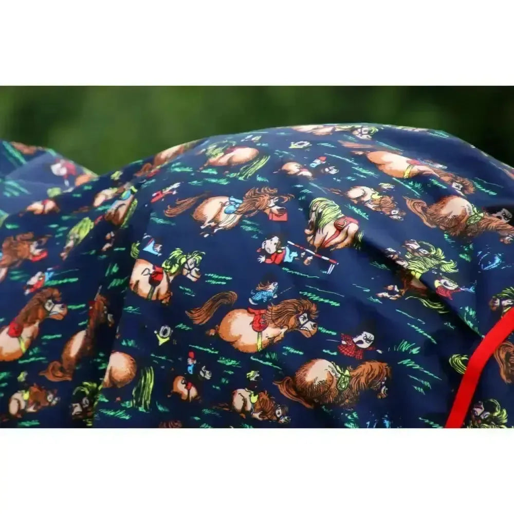 Thelwell Rugs StormX Original 200 Combi Turnout Rugs Thelwell Collection Navy/Red 4'0" Turnout Rugs