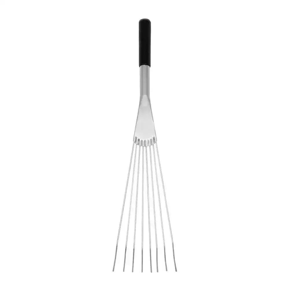 Silver tubtrug big tidee short metal rake with black comfort grip handle for easy gardening tasks