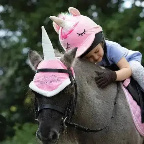 Unicorn Horse Hood Bonnet Equetech Ear Cover Novelty Riding Hat Covers