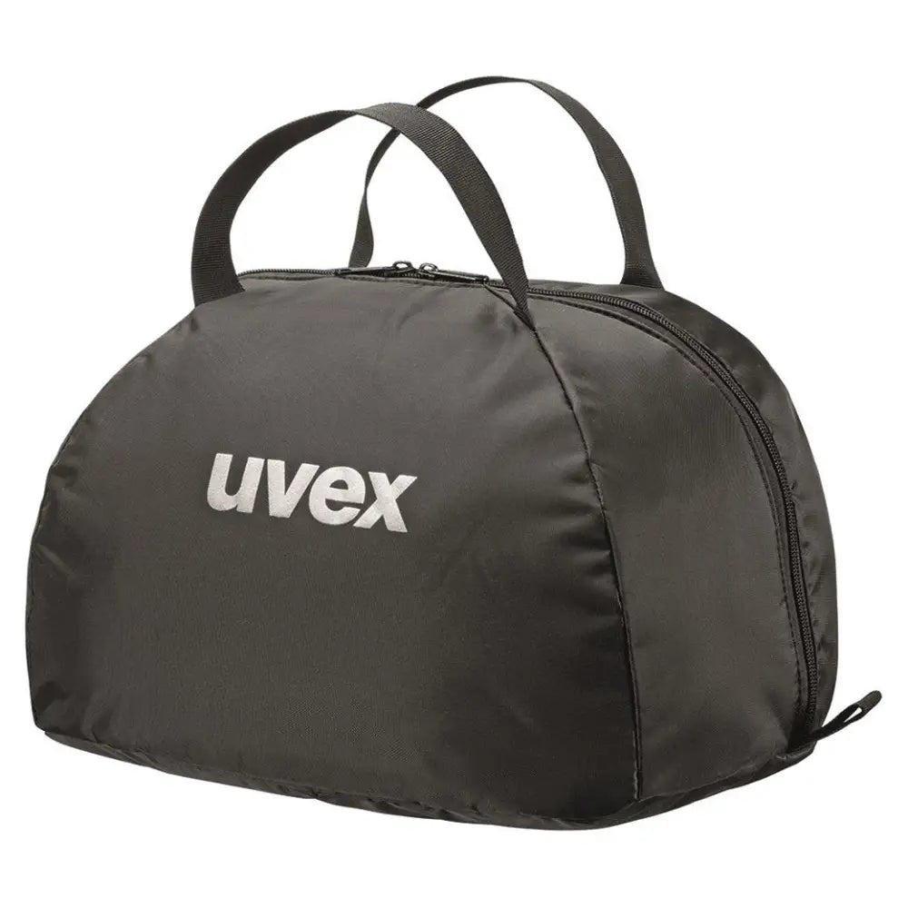 Black uvex helmet bag duffel with dual top handles and zipper closure perfect for uvex helmet storage