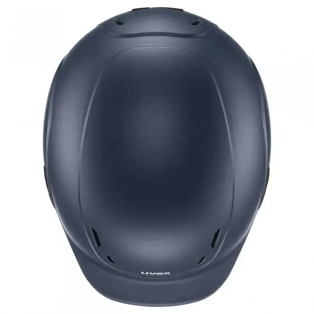 Matte black uvex kiddox matt helmet with sleek aerodynamic design and subtle vents for navy kids riding safety