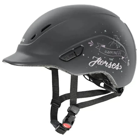 Uvex Kidoxx Happy Horse Anthracite Kids Riding Helmet Adjustable Riding Hats