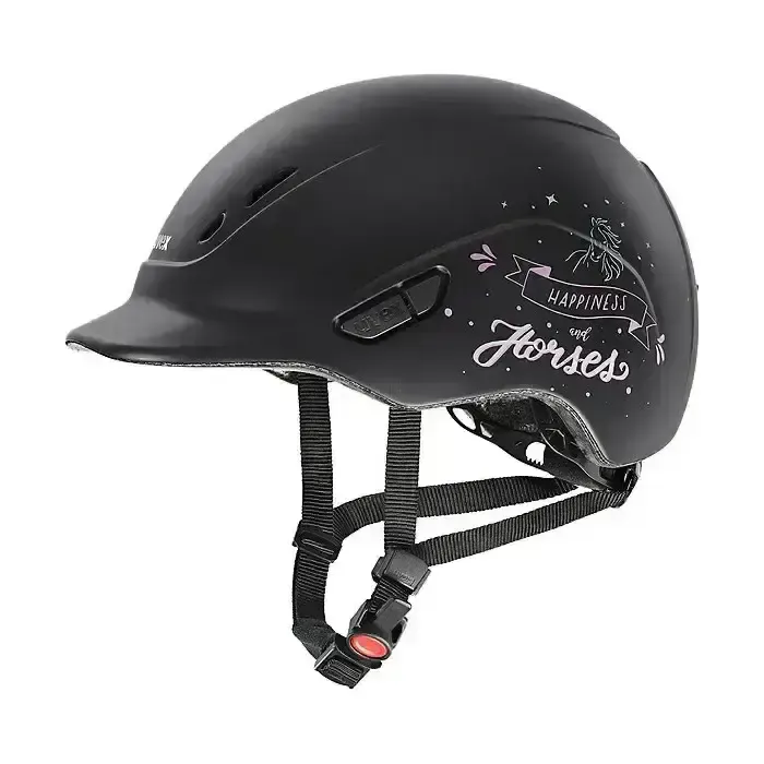 Uvex Kiddox Happy Horse Black Kids Riding Helmet Adjustable Riding Hats