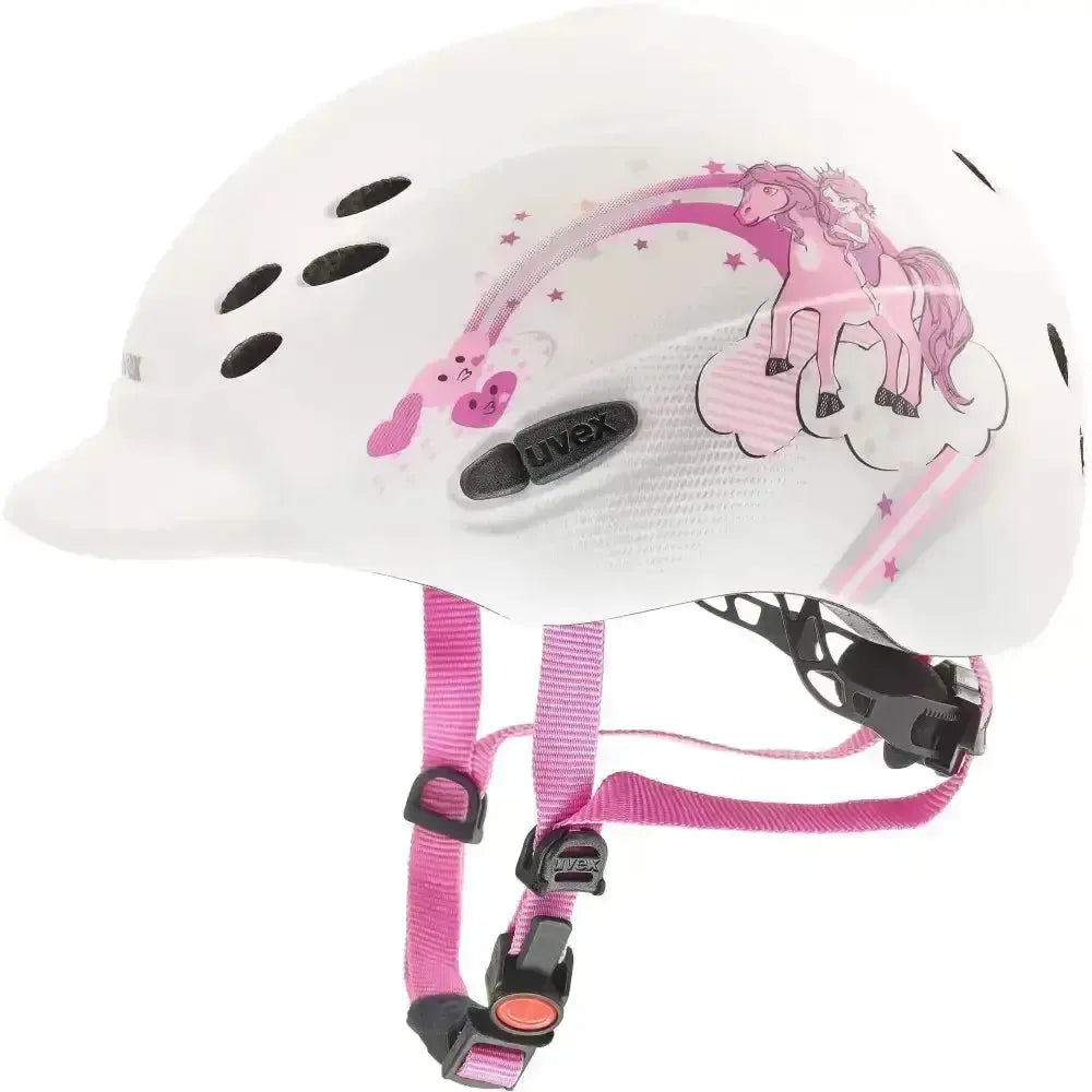 Uvex Onyxx Riding Hat Princess White Mat 49 - 54 Adjustable Riding Hats