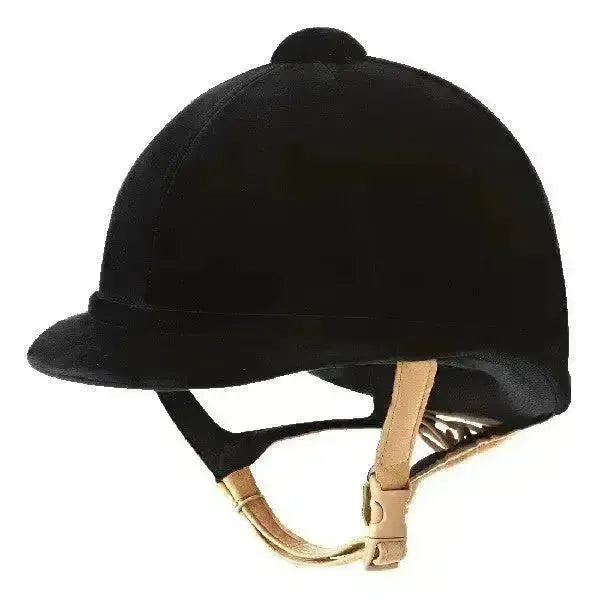 Velvet Riding Hat The Charles Owen Hampton Black 52 cm Riding Hats