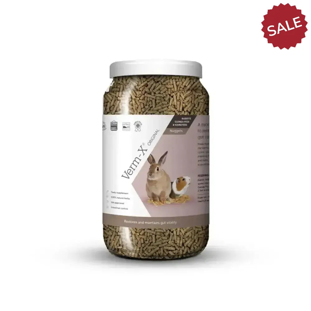 Verm-X Original Nuggets For Rabbits/Guinea Pigs/Hamsters 1.5kg Rabbit Food