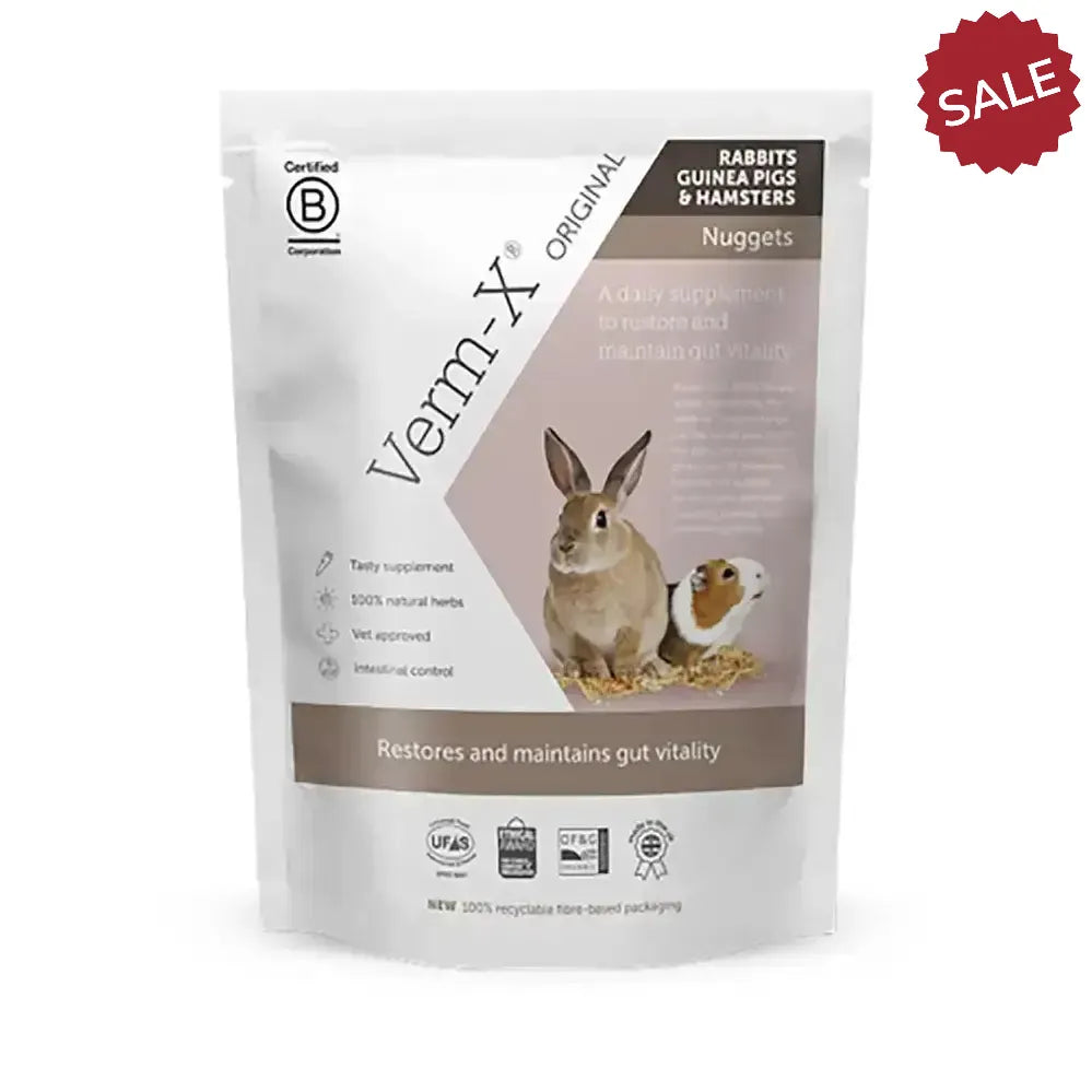 Verm-X Original Nuggets For Rabbits/Guinea Pigs/Hamsters 180g Rabbit Food
