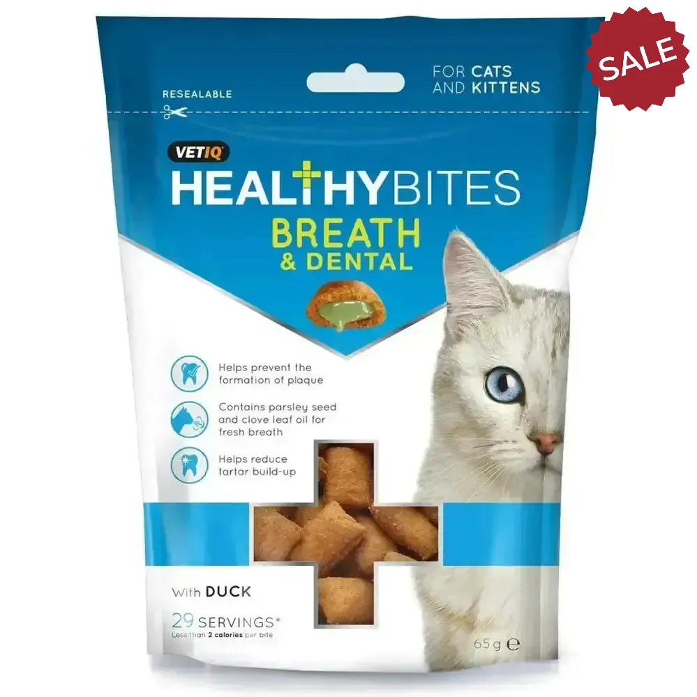 Vetiq Healthy Bites Breath & Dental For Cats & Kittens 65g Cats
