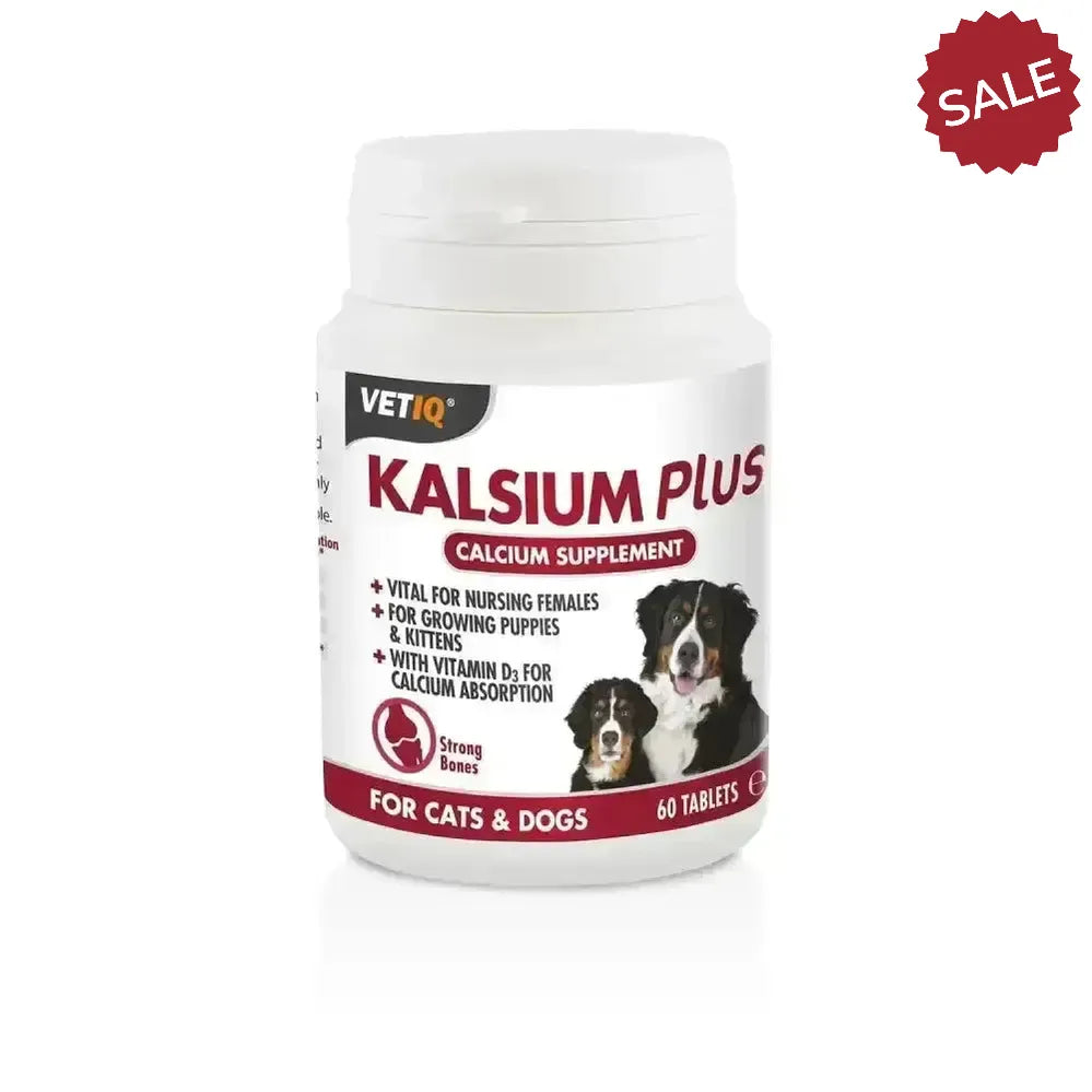 Vetiq Kalsium Plus Tablets For Cats & Dogs 60 Pack Dog Supplements