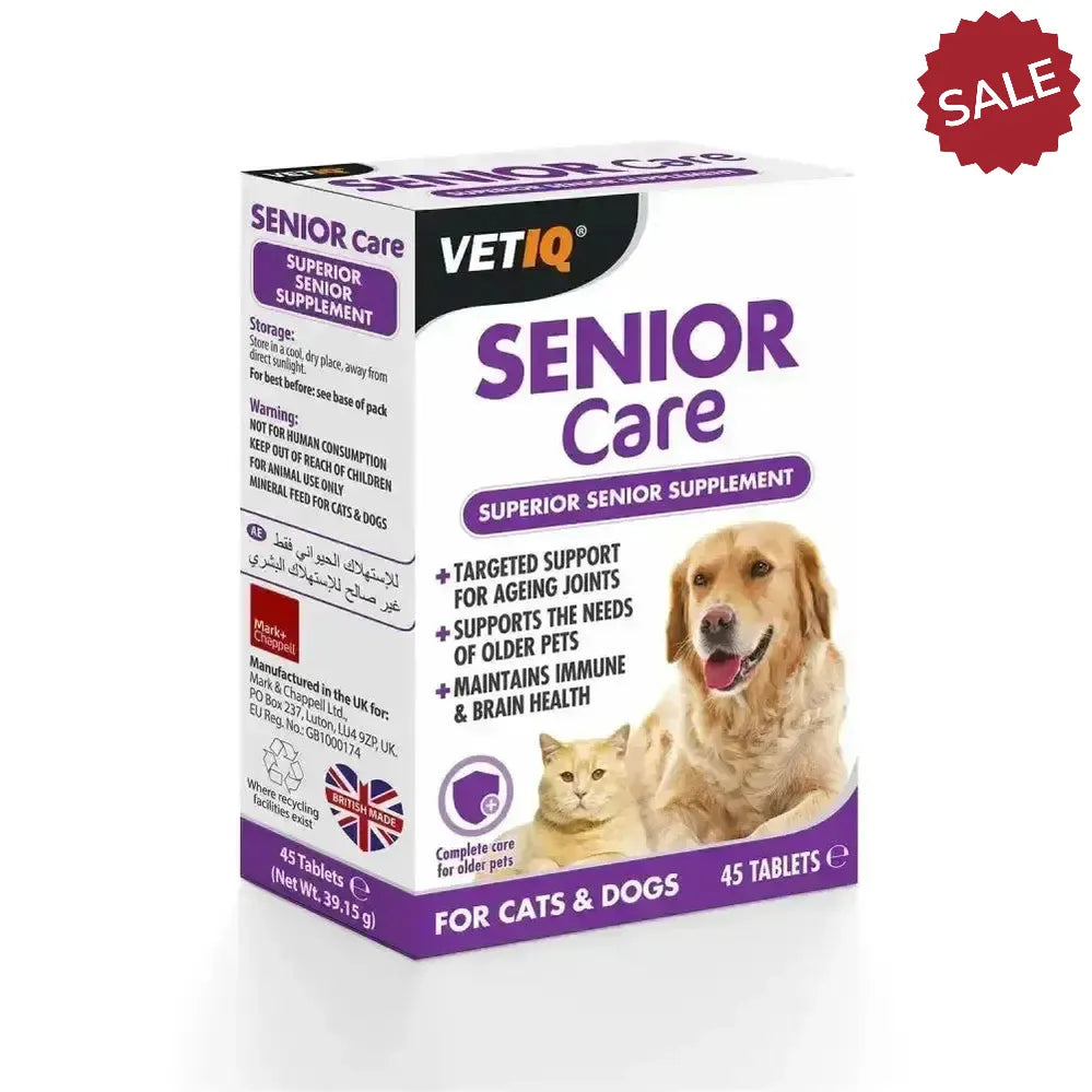 Vetiq Senior Care Tablets For Cats & Dogs 45 Tablets Pet Supplements