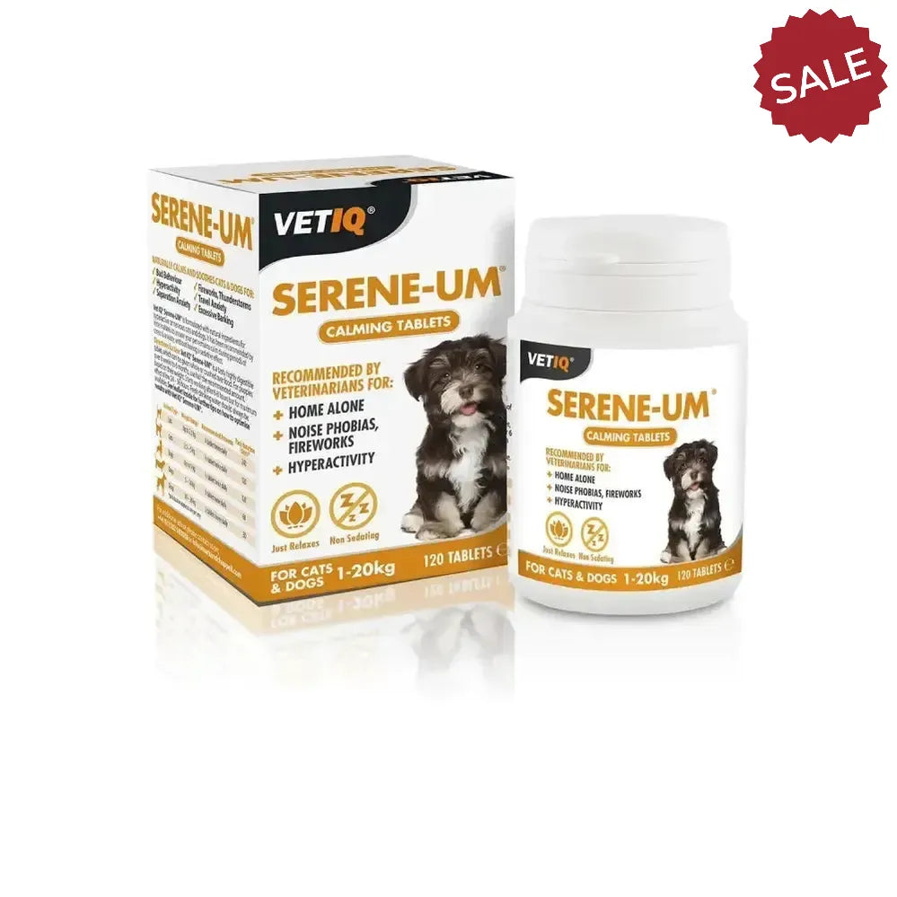 Vetiq Serene-Um Calming Tablets For Cats & Dogs 1-20Kg 1-20kg X 30 Tablets Pet Calmers