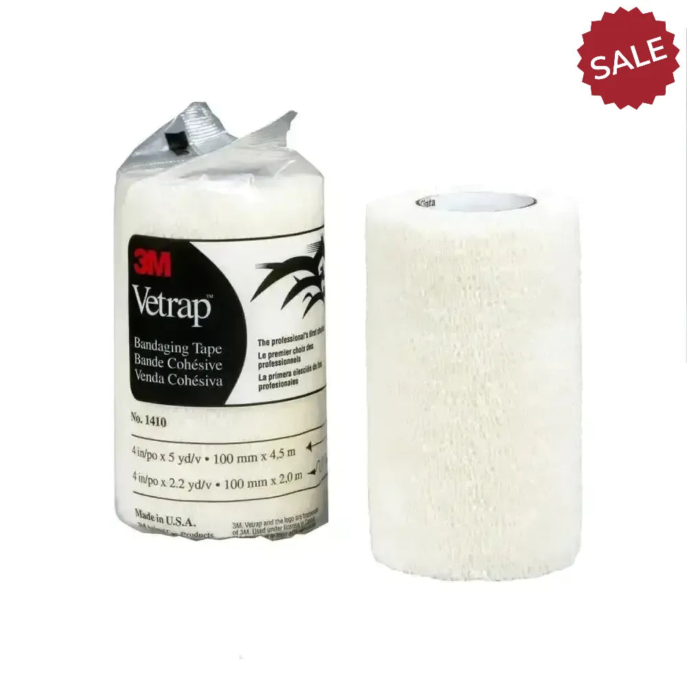 Vetrap 10Cm Bandage 18 Pack White Veterinary Bandage